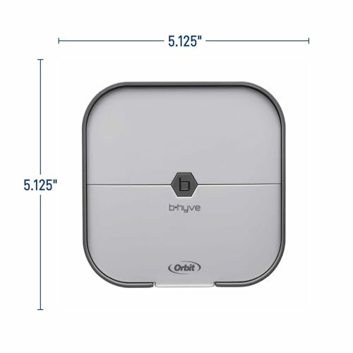 Orbit B-hyve smart sprinkler timer with dimensions.